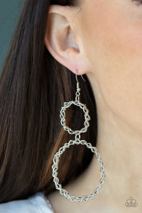fishhook,silver,Twist of FABULOUS - Silver Earrings