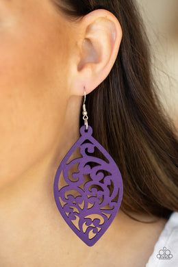 Coral Garden - Purple Earrings Paparazzi Accessories
