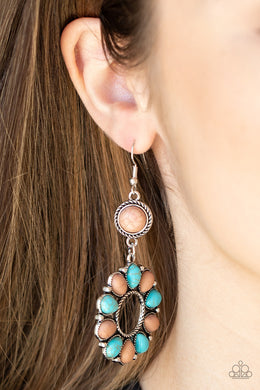 Back At The Ranch - Multi Stone Earrings Paparazzi Accessories