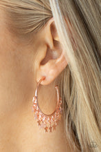 Load image into Gallery viewer, Happy Independence Day - Copper Star Hoop Earrings Paparazzi Accessories