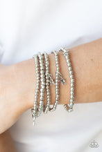 Load image into Gallery viewer, American All-Star - Silver Star Stretchy Bracelet Paparazzi Accessories