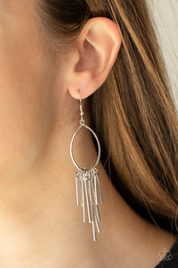 fishhook,silver,Mood Swing - Silver Earrings