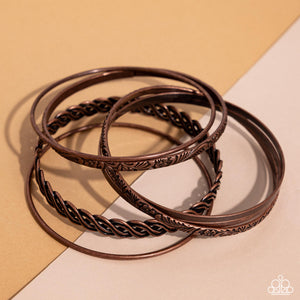 Bangles,copper,Stockpiled Shimmer - Copper Bangle Bracelets