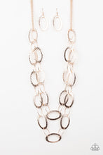 Load image into Gallery viewer, Glimmer Goals Rose Gold Necklace Paparazzi Accessories