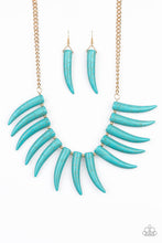 Load image into Gallery viewer, Tusk Tundra Blue Turquoise Stone Necklace Paparazzi Accessories