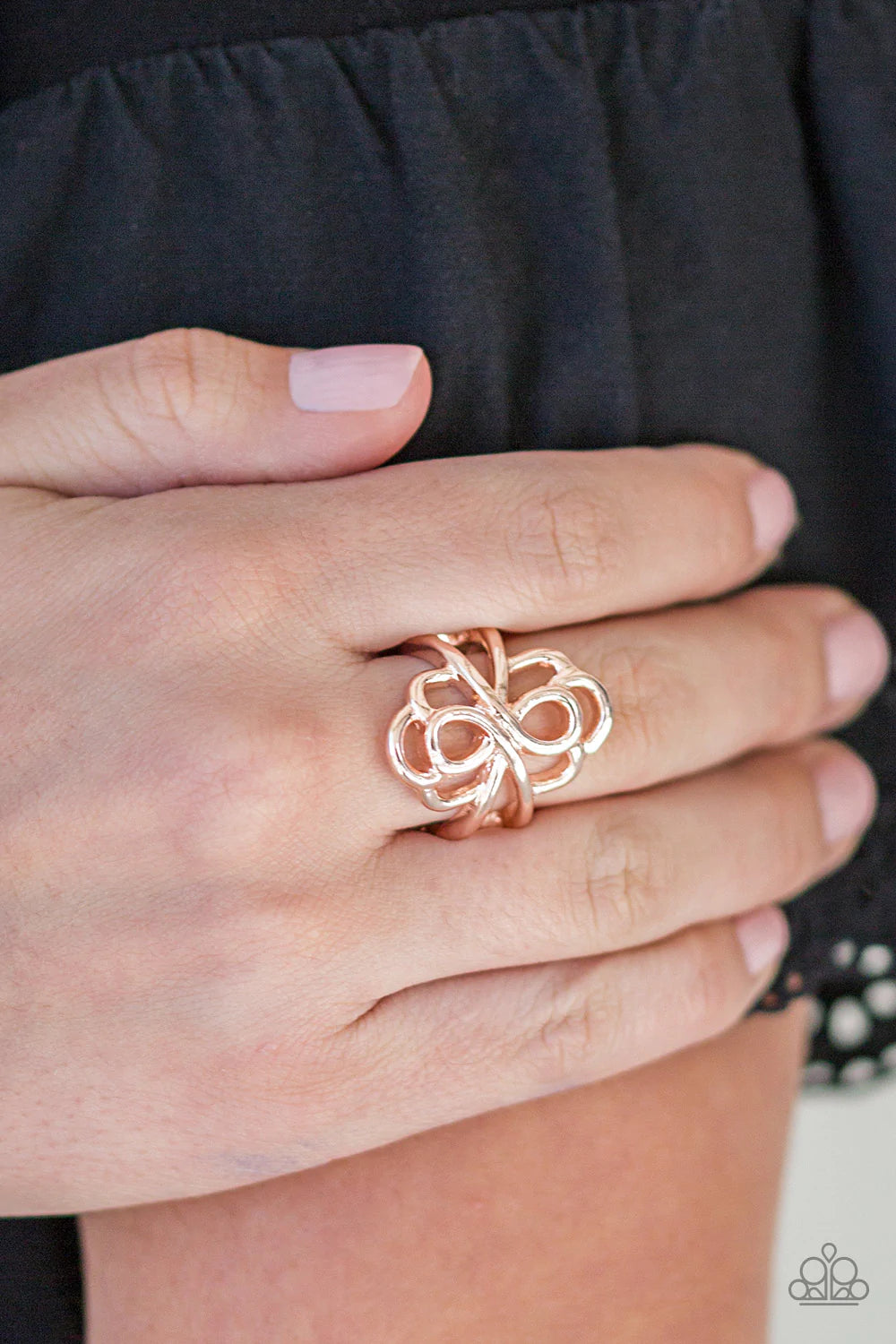 Ever Entwined Rose Gold Ring Paparazzi Accessories