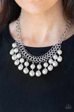5th Avenue Fleek White Pearl Necklace Paparazzi Accessories