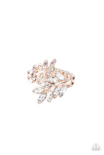 Load image into Gallery viewer, Glowing Gardenista - Rose Gold Rhinestone Ring Paparazzi Accessories