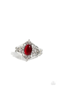 cat's eye,dainty back,red,Countdown to Countess - Red Cat's Eye Ring