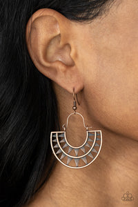 copper,fishhook,Solar Surge - Copper Earrings