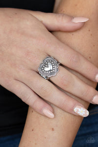 hearts,silver,wide back,Southern Soulmate - Silver Ring