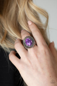 purple,stones,wide back,Anasazi Arbor - Purple Stone Ring