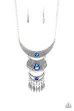 Load image into Gallery viewer, Lunar Enchantment - Blue Oil Spill Necklace Paparazzi Accessories
