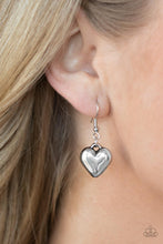 Load image into Gallery viewer, Chicly Cupid - Silver Heart Necklace Paparazzi Accessories