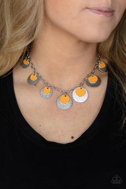 The Cosmos Are Calling - Orange Necklace Paparazzi Accessories