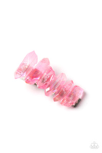 alligator clip,pink,Crystal Caves - Pink Hair Accessory
