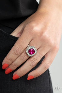 dainty back,pink,rhinestones,Title Match - Pink Rhinestone Ring