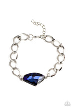 Load image into Gallery viewer, Galactic Grunge - Blue Rhinestone Bracelet Paparazzi Accessories