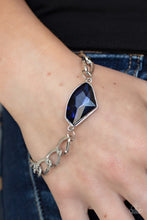 Load image into Gallery viewer, Galactic Grunge - Blue Rhinestone Bracelet Paparazzi Accessories