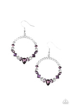 Load image into Gallery viewer, Revolutionary Refinement - Purple Rhinestone Earrings Paparazzi Accessories
