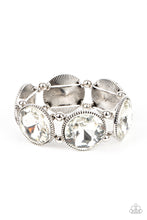 Load image into Gallery viewer, Powerhouse Hustle White Rhinestone Stretchy Bracelet Paparazzi Accessories