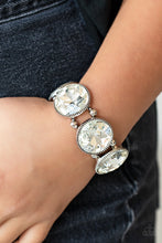 Load image into Gallery viewer, Powerhouse Hustle White Rhinestone Stretchy Bracelet Paparazzi Accessories