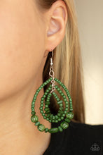 Load image into Gallery viewer, Prana Party - Green Earrings Paparazzi Accessories