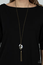 Load image into Gallery viewer, Interstellar Solstice - Brass Oil Spill Gem Necklace Paparazzi Accessories
