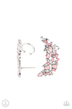 Load image into Gallery viewer, Prismatically Panoramic - Pink Rhinestone Ear Crawler Earrings Paparazzi Accessories
