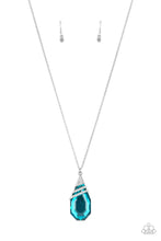 Load image into Gallery viewer, Demandingly Diva - Blue Rhinestone Necklace Paparazzi Accessories