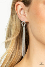 Load image into Gallery viewer, Dallas Debutante - White Rhinestone Post Earrings Paparazzi Accessories