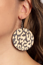 Load image into Gallery viewer, Catwalk Safari - Brown Wooden Earrings Paparazzi Accessories