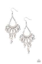 Load image into Gallery viewer, Commanding Candescence - White Rhinestone Earrings Paparazzi Accessories