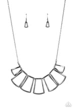 Load image into Gallery viewer, Full-Fledged Framed - Black Gunmetal Necklace Paparazzi Accessories