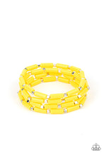 Load image into Gallery viewer, Radiantly Retro - Yellow Stretchy Bracelet Paparazzi Accessories