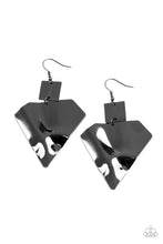 Load image into Gallery viewer, Deceivingly Deco - Black Gunmetal Earrings Paparazzi Accessories