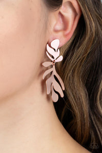 copper,post,Palm Picnic - Copper Post Earrings