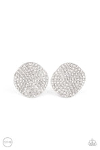 Load image into Gallery viewer, Lunch at the Louvre - White Rhinestone Clip-On Earrings Paparazzi Accessories