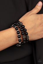 Load image into Gallery viewer, Poshly Packing - Black Stretchy Bracelet Paparazzi Accessories