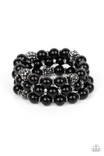 Load image into Gallery viewer, Poshly Packing - Black Stretchy Bracelet Paparazzi Accessories
