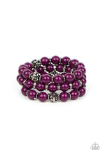 Load image into Gallery viewer, Poshly Packing - Purple Stretchy Bracelet Paparazzi Accessories