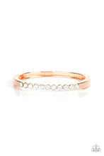 Load image into Gallery viewer, Mystical Masterpiece - Rose Gold Opal Hinge Bracelet Paparazzi Accessories