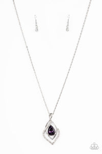 autopostr_pinterest_58290,Long Necklace,purple,rhinestones,Dauntless Demure - Purple Rhinestone Necklace
