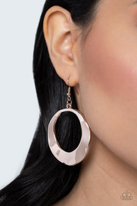 fishhook,rose gold,Urban Eclipse - Rose Gold Earrings