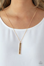 Load image into Gallery viewer, Matt 7:7 - Gold Necklace Paparazzi Accessories