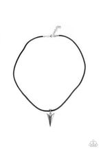 Load image into Gallery viewer, Pharaohs Arrow - Black Leather Urban Necklace Paparazzi Accessories