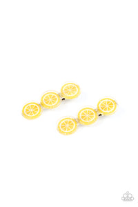 alligator clip,Yellow,Charismatically Citrus - Yellow Hair Accessory