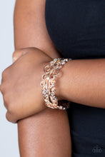 Load image into Gallery viewer, Dressed to FRILL - Rose Gold Hinge Bracelet Paparazzi Accessories