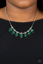 Load image into Gallery viewer, Crown Jewel Couture - Green Rhinestone Necklace Paparazzi Accessories