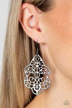 Load image into Gallery viewer, Festive Foliage - Black Gunmetal Earrings Paparazzi Accessories
